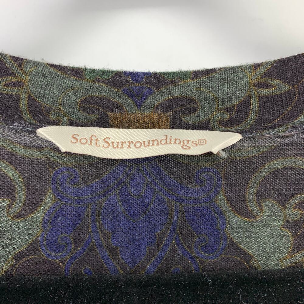 Soft Surroundings Women's L Tunic Top Multicolor Baroque Tapestry Asymmetrical - Picture 5 of 6
